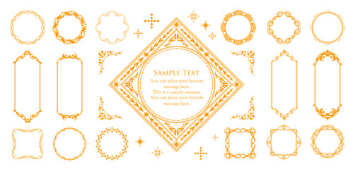 ハロウィンをイメージしたゴージャスなフレームデザインセット