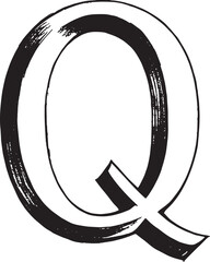 Pencil scribble of letter Q