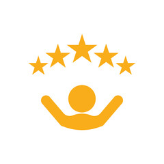 review rating icon illustration design