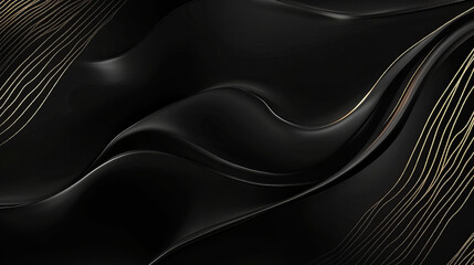 Fototapeta premium abstract Illustration. luxurious black line background 