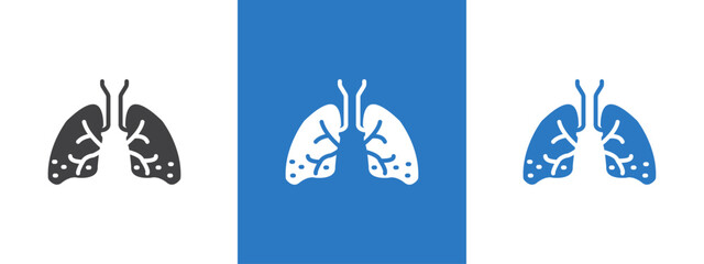 Asthma icon thin line illustration
