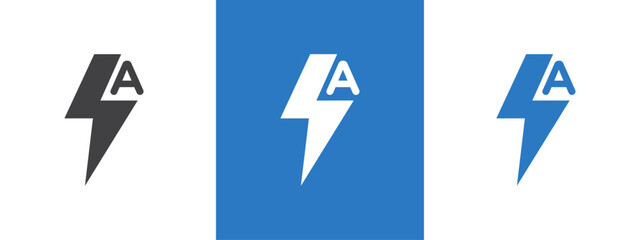 auto flash icon thin line illustration