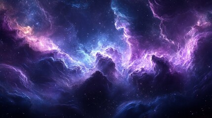 A Cosmic Nebula with Glowing Gas and Stars
