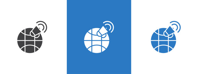 Global campaign icon thin line illustration