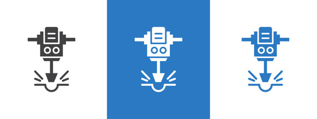 jack hammer icon thin line illustration