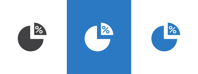 Market share icon thin line illustration