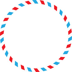 Blue Red Postal Airmail SVG Vector