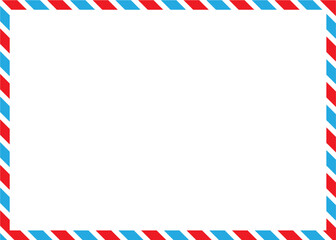 Blue Red Postal Airmail SVG Vector