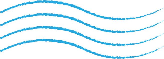 Blue Red Postal Airmail SVG Vector