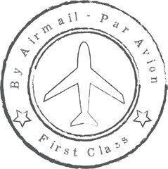 Blue Red Postal Airmail SVG Vector