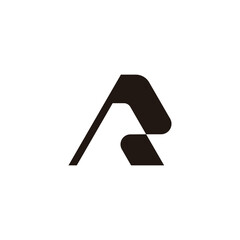 letter ar triangle ribbon simple logo vector