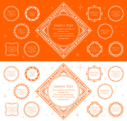 ハロウィンをフレームデザインセット
