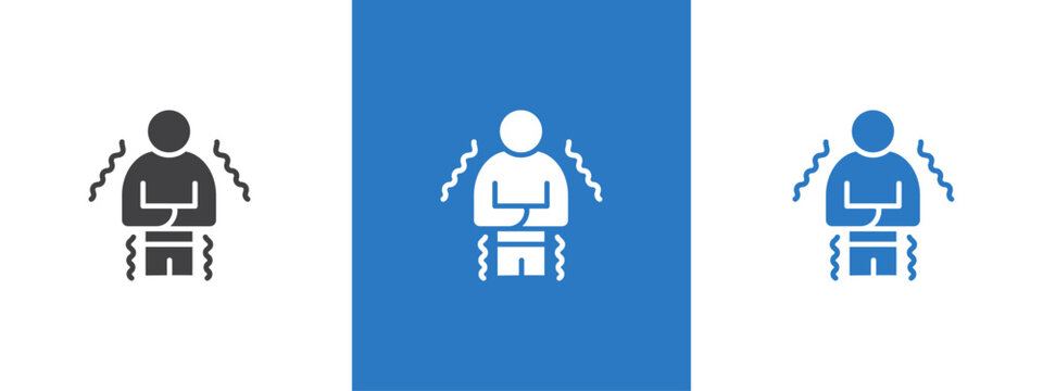 Trembling icon thin line illustration