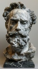 Marble Bust of a Bearded Man: A Masterpiece of Classical Sculpture