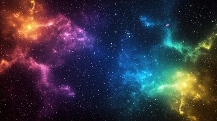 Naklejka premium Cosmic Nebula with Stars and Galaxies