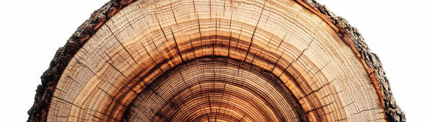 Vector Concept of Tree Trunk Cross Section with Policy Tree Rings Representing Various Implementations Over Time � Isolated on White Background for Policy Timeline Info