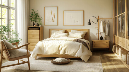 Fototapeta premium bedroom with bed