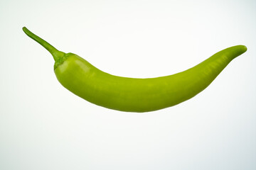 Green pepper with white background