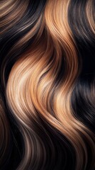Naklejka premium Blonde and brunette hair texture close-up