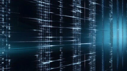 Obraz premium Binary Code Abstract Digital Background