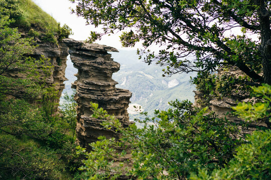 Via Degli Dei hiking trail in Italy. from Bologna to Florence. Ancient Roman path
