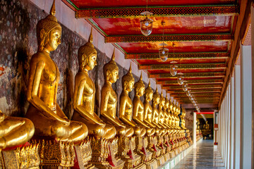 Buddha statues which are a symbol of the Lord Buddha for Buddhists