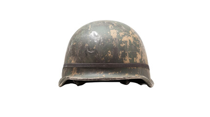 Fototapeta premium Military helmet on a white transparent background