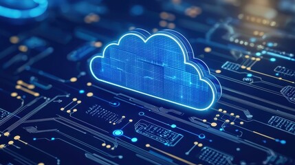 Cloud Computing Technology  Data Storage  Digital Network  Circuit Board