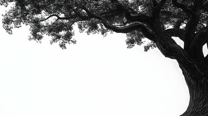 3D Policy Tree Frame with Democratic Roots - Medium Shot of Democracy Trunk, Policy Areas as Branches, Leaves with Policy Details, White Background & Copy Space for Civic Growth Messaging