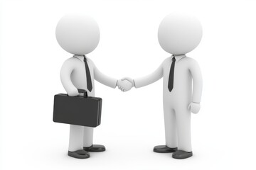Two Businessmen Shaking Hands in Agreement