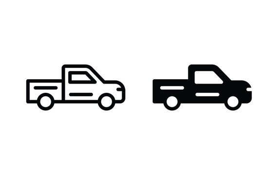 pickup truck icon vector