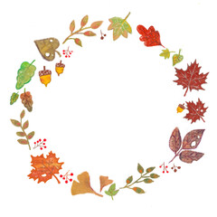 autumn leaves frame