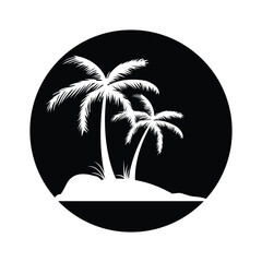 palm trees on a white background illustration vector