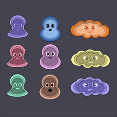 character variations, various expressions and two-dimensional shapes