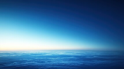 Obraz premium Aerial View of a Sea of Clouds with a Clear Blue Sky Above