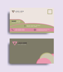 Naklejka premium Corporate professional green color best designed business card template.