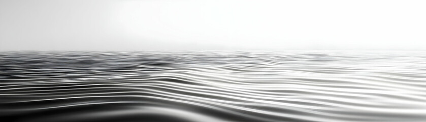Tranquil Abstract White Ripples on Calm Surface - Serene Wide Shot Representing Emotional Calm for Janeiro Branco