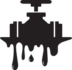 Oil icon symbol vector image Illustration
