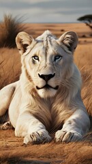 Fototapeta premium portrait of a white lion