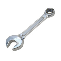 Industrial wrench tool on transparent background PNG Generative AI