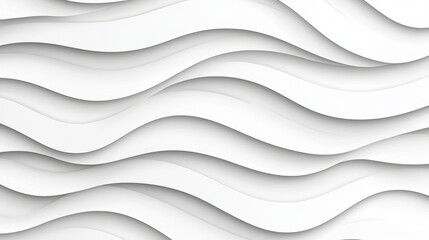Obraz premium Abstract White Wavy Background Minimalist Design Curved Lines Geometric Shapes