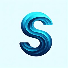 Naklejka premium S logo, Blue color S alphabet logo, S icon, The Bold 