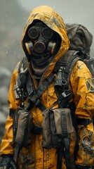Post-Apocalyptic Survivalist in a Hazmat Suit