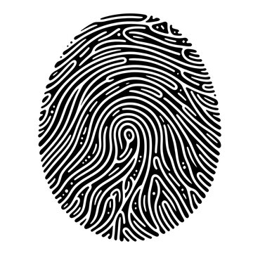 recommend clip art: fingerprint on white