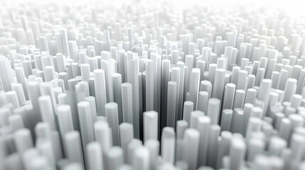 Obraz premium 3D Ascending Voter Turnout Graph Concept: Close-Up of 3D Bar Graph Representing Rising Voter Participation, Iconic Visualization of Increased Engagement on White Background