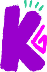 Obraz premium Playful Decorative Letter Alphabet Vector Element