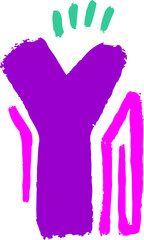 Playful Decorative Letter Alphabet Vector Element