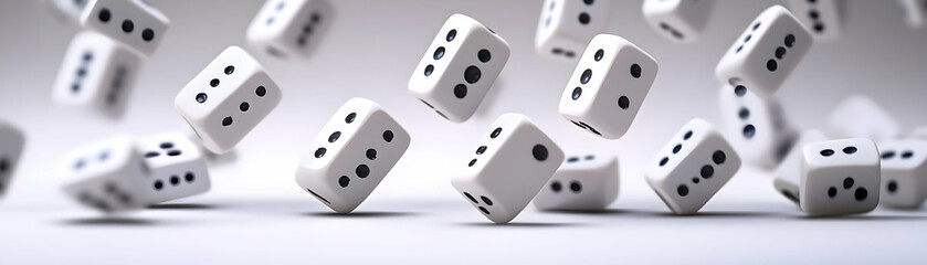 Poll Number Domino Effect: Vector Illustration of Domino Pieces Cascading with Poll Results, Captured on White Background for Dynamic Voting Insights