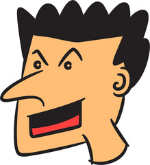 Angry Man Avatar Illustration
