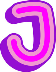 Playful Comic Style Letter Alphabet Vector Element 